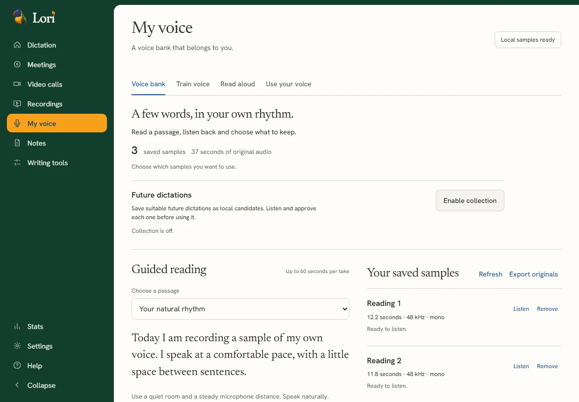Lori My voice interface